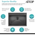 thumbnail image 3 of ATTOP 30 Inch Black Workstation Drop in Kitchen Sink Large Single Bowl,30x22 Inch Stainless Steel Handmade Workstation Ledge Drop in Kitchen Sink, 3 of 15