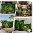 thumbnail image 5 of St. Patrick’s Day Shamrock Outdoor Waterproof Pillow Covers, Dark Green Books Cups Lucky Leaf Decorative Square Throw Pillowcase Sofa Cushion Sham for Patio/Couch/Chair, 16"x16" 2 Pack, 5 of 8