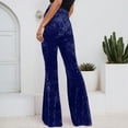 thumbnail image 6 of Womens Casual Pants Elastic Waist Flared Leg Baggy Trousers Y2K Vintage Trendy 2026, 6 of 6