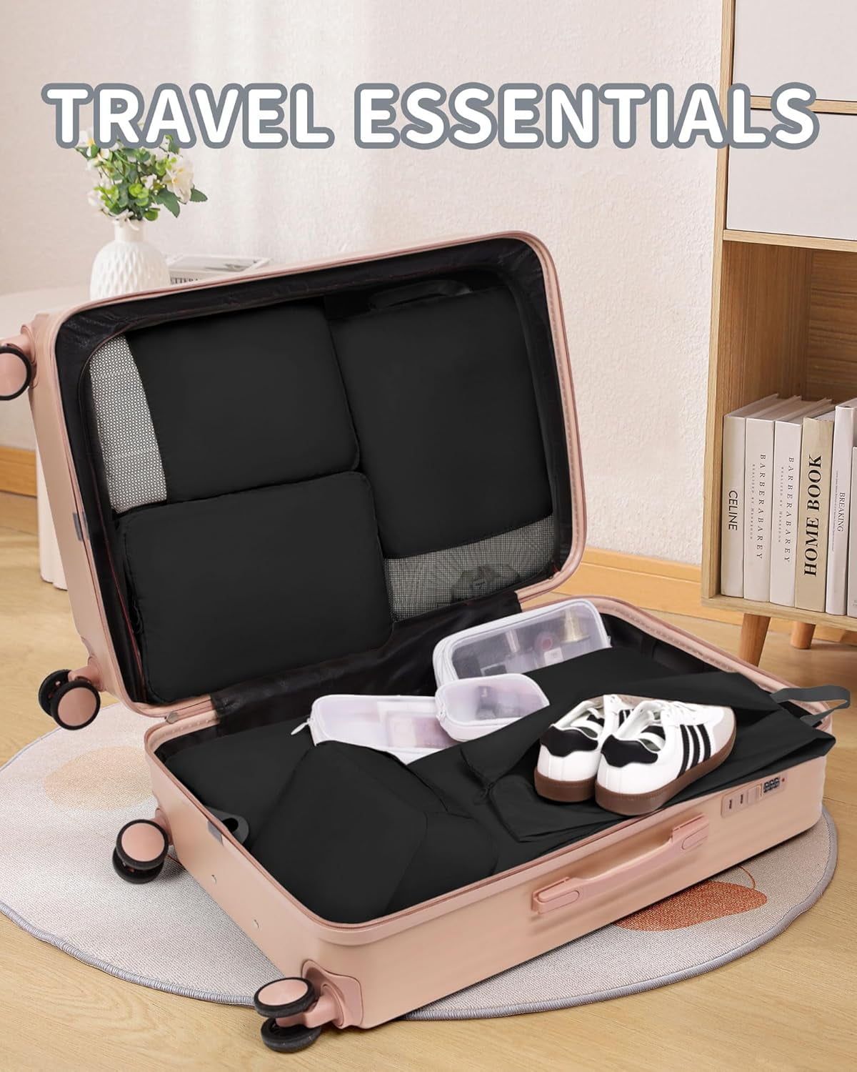 Compression Packing Cubes 11 Set, Suitcase Organizers, Luggage Organizer Bags for Storage, Extendable Packing Cubes for Travel Compression, Travel Essentials