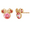 Pink, variant on Disney Minnie Mouse Birthstone 10KT Gold Stud Earrings (See More Colors)