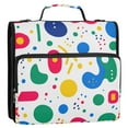 thumbnail image 5 of FORMRS Zipper Binder with Shoulder Strap 1.5-inch Ring 500 Sheet Capacity File Bag, Colorful Round, 5 of 5