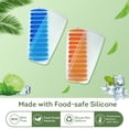 thumbnail image 3 of Lily's Home Silicone Ice Cube Tray with Lid Set of 2, BPA-Free, Ideal for Water Bottles & Sports Bottles, Flexible & Stackable Design for Quick Release, Ice Cube Trays for Freezer(11.81"*4.72"*0.95"), 3 of 6