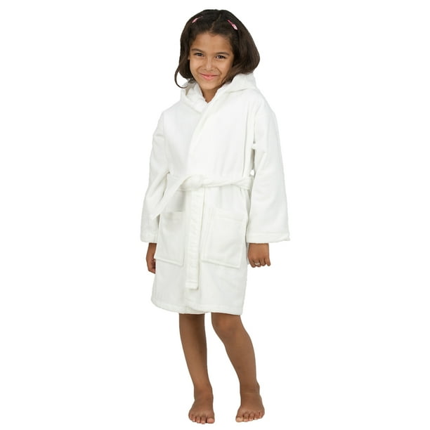 TowelSelections TowelSelections Girls Robe, Kids Hooded Cotton Terry Bathrobe