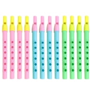 PAMINGONO 12Pcs Plastic Recorder Music Flute Assorted Colors