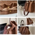 thumbnail image 6 of SPEKSEE Suede Bag for Woman Faux Suede Large Satchel Crossbody Tote Purse Drawstring Vintage Fall Winter Hobo Handbag, 6 of 9