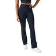 thumbnail image 5 of YITTY Active Women's UltraLuxe Kick Flare High Waist Legging, Athleisure, 4-Way-Stretch, Deep Navy, M, Short | 30" Inseam, 5 of 8