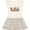 Natural with Stripes, variant on Inktastic I'm Just Here for the Food Girls Toddler Dress