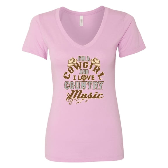 Inktastic Cowgirl Country Music Lover Women's V-Neck T-Shirt