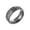 Ancient Silver, variant on Men's Stainless Steel 8mm Classic Personality Cool Handmade Irregular Moon Pit Pattern Biker Ring Non-mainstream Statement Black Size 9
