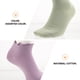 thumbnail image 5 of 5 pares mujer volante turno-manguito tripulación de tobillo bajo corte calcetines de algodón (color surtido), 5 of 5