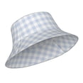 thumbnail image 2 of Disketp Blue Checkboard Print Reflective Bucket Hat Beach Hat Summer Travel Sun Hats Fisherman Cap, 2 of 8