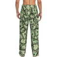thumbnail image 3 of Money Pattern Vintage Style One Hundred Us Dollar Men'S Pajama Pants Soft Sleep Lounge Pants Pjs Bottoms With Pockets X-Large, 3 of 6
