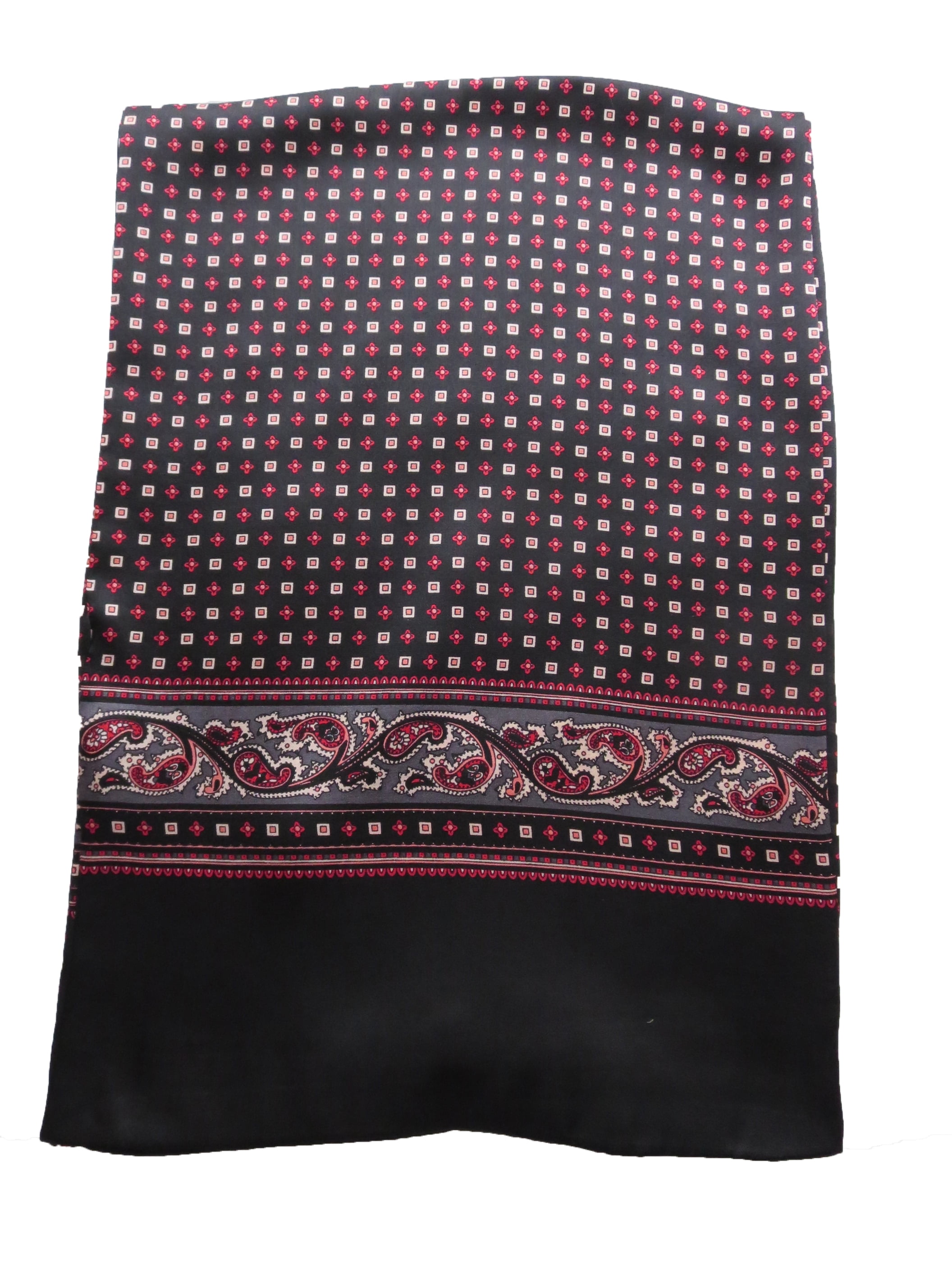 Men's 100 Silk Scarf Double Layers Fashion Neckerchief