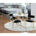 thumbnail image 3 of Chloe Contemporary Counter Stool in Gold Metal and Black Velvet by LumiSource - Set of 2, 3 of 13