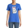 Americat Women's Graphic T-Shirt with Short Sleeves
