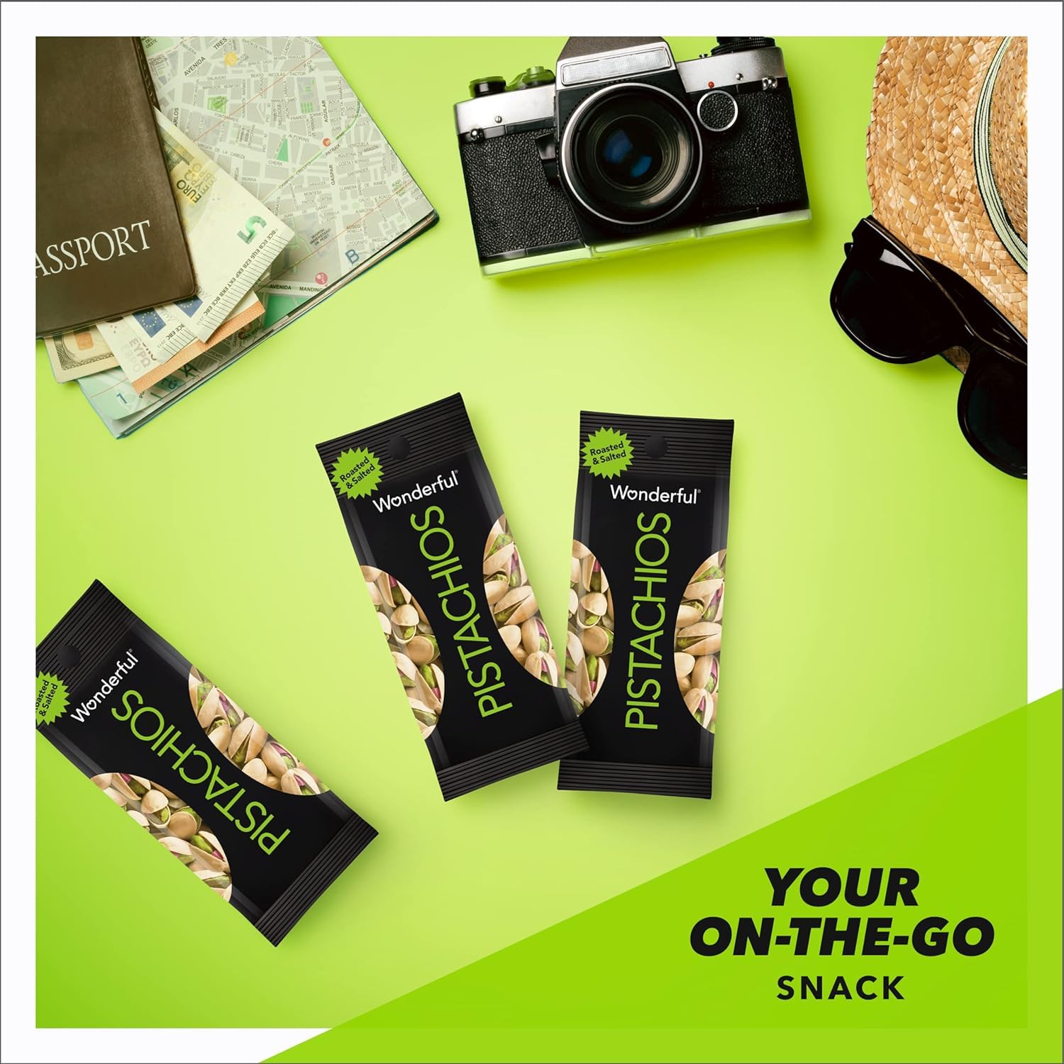 Wonderful Pistachios In Shell, Roasted & AIS1&nbsp;Salted Nuts, 1.5 Ounce Bag (Pack of 9), Protein Snacks, On-the-Go, Individually Wrapped Healthy Snacks for Adults