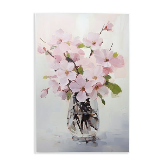 Stupell Industries Rosy Flower Vase Botanical & Floral Painting Unframed Art Print Wall Art, 10 x 15