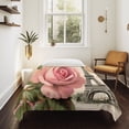 thumbnail image 4 of Pink Spring Floral Large Tapestry for Bedroom Wall Hanging Tapestry, Vintage Rose Flower Retro Ceiling Backdrop Tapestries Poster Blanket Wall Decor for Teens Room Living Room Dorm 100" x 59", 4 of 8