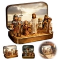 thumbnail image 3 of Luiuiu 2Pcs Mini Nativity Set in a Tin Box, Handcrafted Resin Christmas Scene for Tabletop Decor, Birth of Jesus with Holy Family Sheep & Jesus Figurines,Small Religious Christmas Decor, 3 of 5