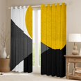 thumbnail image 2 of Homewish Circular Square Pattern Black Out Curtains,Modern Abstract Geometric Curtains Pack of 2 (42x63 Each),Orange Gray Black Bedroom Curtains For Girl Teens,Breathable Home Decor, 2 of 6