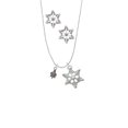thumbnail image 2 of Delight Jewelry Silvertone Mini Sea Turtle Silver tone Snowflake Charm Necklace and Stud Earrings, 2 of 4