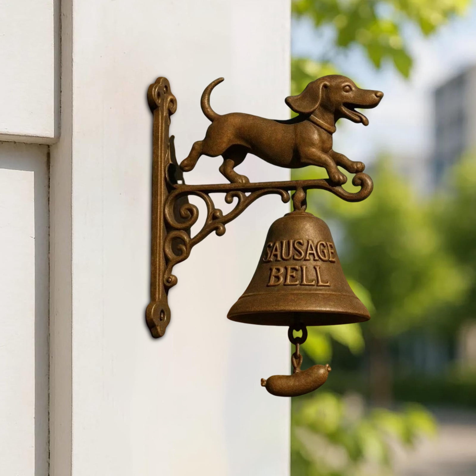 Dachshund Vintage Cast Iron Welcome Doorbell – Wall-Mounted Entry Bell With Sausage Clapper, Perfect Gift For Dog Lovers