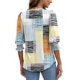 thumbnail image 5 of Fantaslook Blouses for Women Dressy Casual 3/4 Length Sleeve Womens Tops with Smocked Cuffs Fashion Shirts, 5 of 8