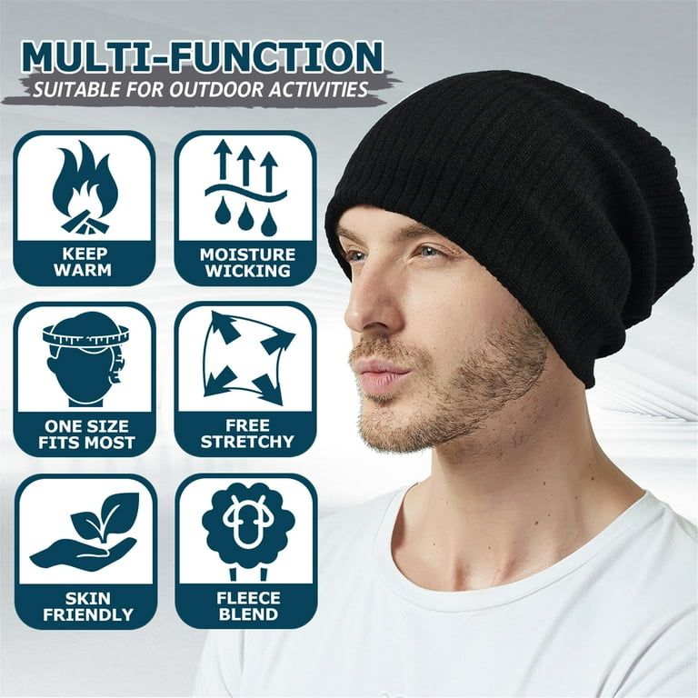 EINSKEY Unisex Oversize Winter Warm Knit Beanie, Fleece EINSKEY Unisex Oversize Winter Warm Knit Beanie, Fleece