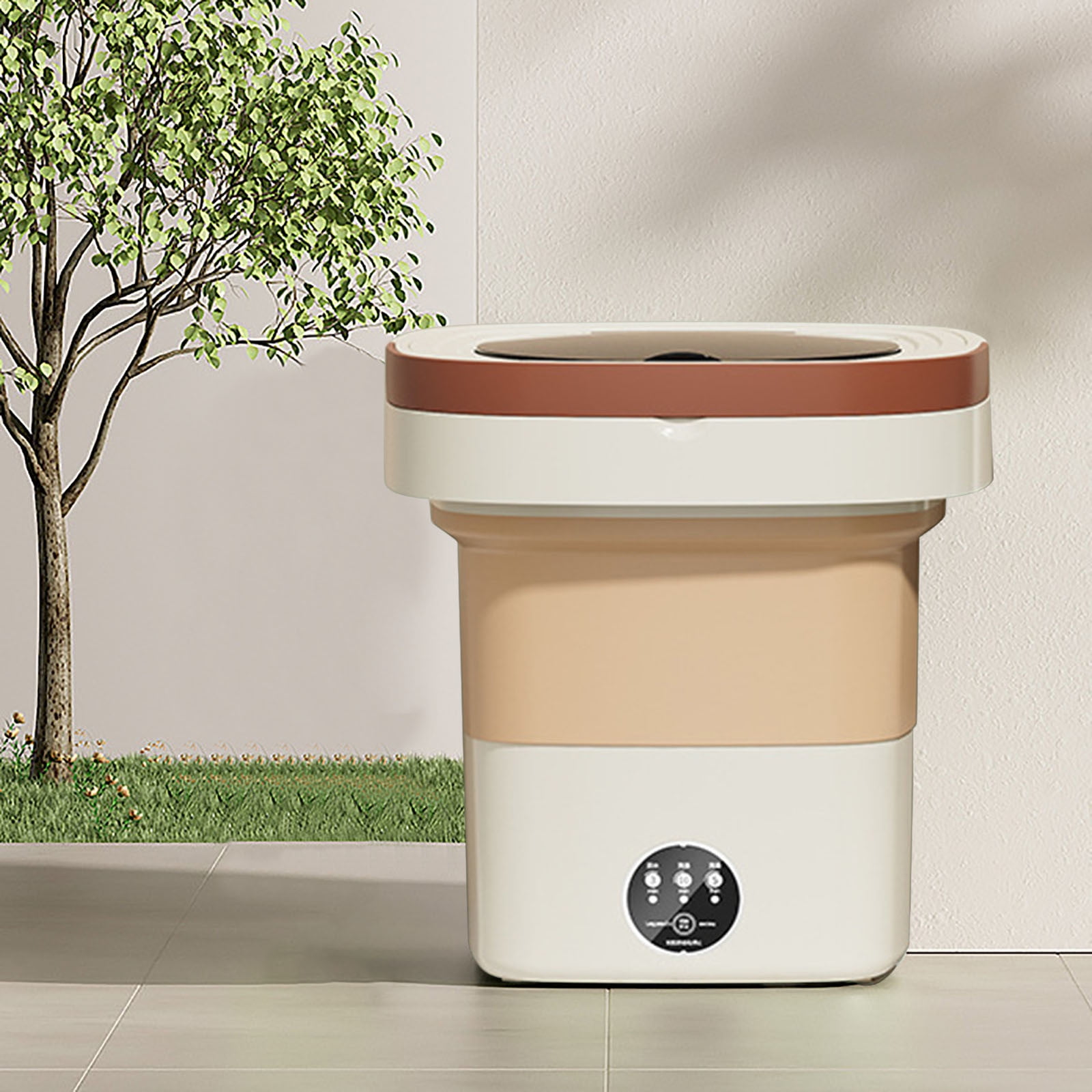 Anckoeil Folding Small Washing Machine Underwear Washing Machine Portable Can Dehydration Dormitory Students Travel Home