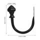 thumbnail image 2 of unbranded 2Ud Cortineros De Pared En Metal Negro Con Estilo Moderno Para Pesadas, 2 of 8