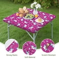 thumbnail image 4 of Cartoon Unicorn Pattern Square Fitted Tablecloth with Elastic Edge,Square Table Cover,Washable Elastic Table Cover for Home Kitchen Party Decor 34"x34", 4 of 6