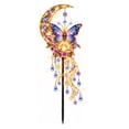 thumbnail image 5 of Butterfly Moonlight Cascade Solar Garden Light, Glowing Crescent Moon & Butterfly Crystal Ornament, Magical Outdoor Yard Art, Day & Night Light Decoration, 5 of 6