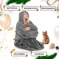 thumbnail image 4 of Manta con capucha y mangas para mujer, manta con capucha para mujer, manta de franela súper suave y cálida con mangas, manta con capucha de gran tamaño como regalo para hombres y mujeres, 4 of 5