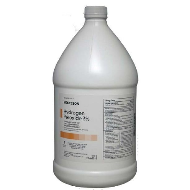 Hydrogen Peroxide Topical Solution USP (3) Hydrogen Peroxide McKesson 1 gal. Solution Bottle, 1