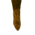 thumbnail image 4 of YDN Women Sexy Closed Pointed Toe Over The Knee Boots Stretchy Block Low Heels Pull On Long Boots Dress Winter Shoes Size 7 Brown, 4 of 4