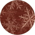 thumbnail image 2 of BERTHMEER 6'x6' Round Rug,6' Round Christmas Area Rug Holiday Decor for Living Room Non Slip Washable Soft Rugs for Bedroom Red Christmas Snowflake Print Indoor Carpet Decorative Circle Rug, 2 of 6