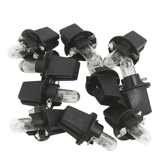 10Pcs DC 12V 1.2W T5 74 Dashboard Gauge Side Light Yellow for Car Internal