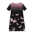 thumbnail image 5 of QIPOPIQ Robe d'Été pour Fille Art Van Gogh Impression 3D Col Rond Manches Courtes T-Shirt Robe Évasée Liquidation, 5 of 5