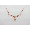 thumbnail image 3 of Faship Gorgeous Orange Rhinestone Crystal Floral Necklace Earrings Set, 3 of 5