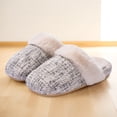 thumbnail image 3 of Rokment Classic Platform Fuzzy Slippers for Women Indoor and Outdoor Winter Fashion Warm Plush Slip on Boots House Bedroom Booties Ladies Light Gray Size 7, 3 of 6