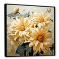thumbnail image 2 of Designart "Muted Yellow Sunflower Growth" Sunflowers Floater Framed Canvas Wall Art, 2 of 5