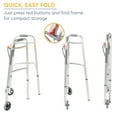 thumbnail image 5 of Drive Medical Deluxe Two Button Folding Walker with Wheels, 5 of 7