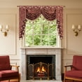 thumbnail image 2 of VOGOL Burgundy Damask Valance, Baroque Swag Curtains with Tassels 59x43 Inches for Living Room, 2 of 8