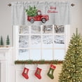 thumbnail image 4 of Valances for Windows Merry Christmas Winter Rod Pocket Cafe Window Treatments Valance Curtains for Kitchen Bathroom Laundry Basement Windows 60"x14", 4 of 7