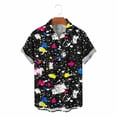 thumbnail image 4 of Wrtxtat Hawaiian Shirt for Men Floral Tropical Printed Casual Lapel Short Sleeve Button Down Shirts Cozy Summer Beach Cruise Vacation Aloha Shirt Multicolor#15 M, 4 of 8