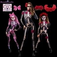 thumbnail image 2 of Disfraz de fantasma aterrador para mujer adulta, esqueleto de rosa, mono de diablo Sexy para Halloween, fiesta de carnaval, Día de los muertos xuanjing unisex, 2 of 2