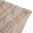 thumbnail image 4 of Khaki Soft Knitted Cable Throw Blanket, 4 of 4