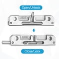 2 Pcs Left Spring-Loaded Gate Latch, Silver Normally Locked Barrel Bolt ...