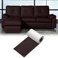 thumbnail image 4 of F Dark Brown Faux Leather Self-Adhesive Repair Patch For Car Seats Furniture Sofa Couch Jackets Artificial Leather Repair Kit Patches 63Inch X 16Inch, 4 of 5